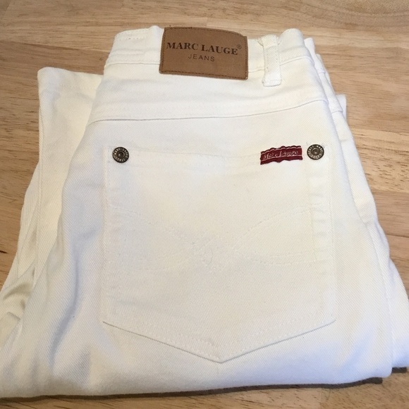 Marc Lauge White Jeans Size 26 Waist - Picture 1 of 5